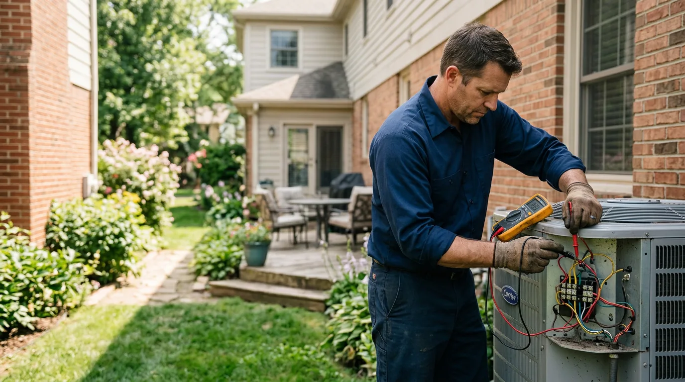 HVAC technician working near Eveleth, MN